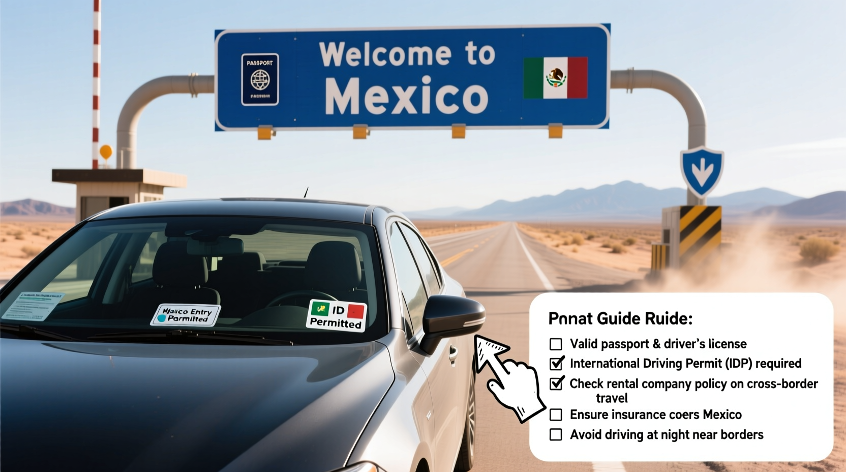 can i take a rental car into mexico