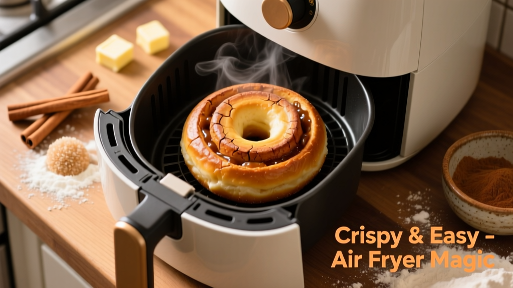 Air Fryer Cinnamon Roll Donuts (Crispy & Easy!)