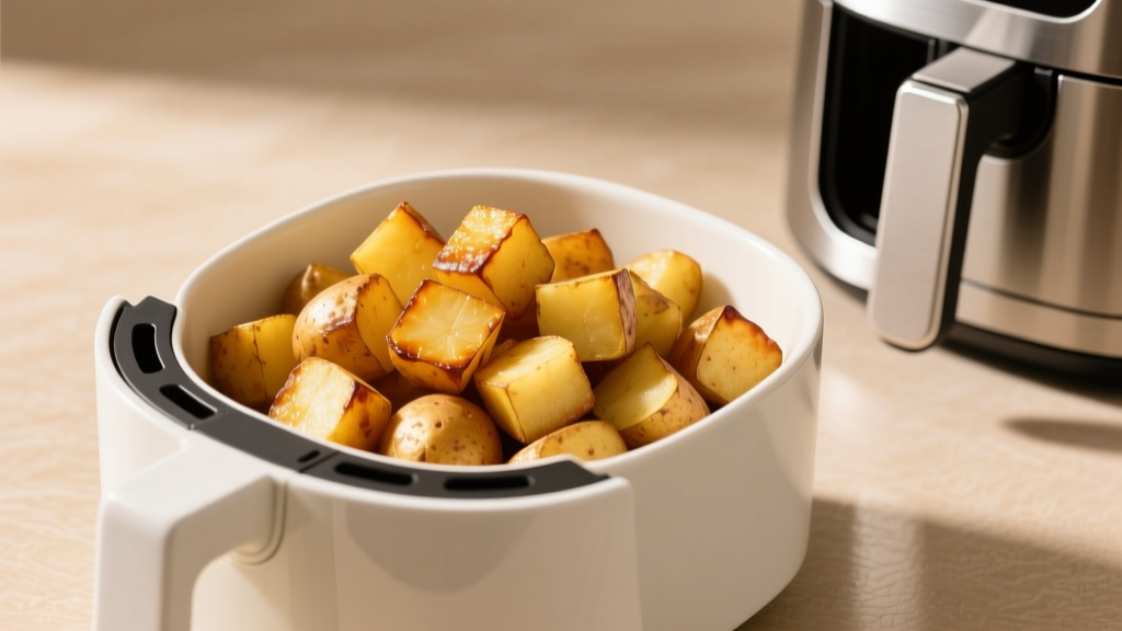 Crispy Air Fryer Cubed Potatoes (Fluffy Inside!)
