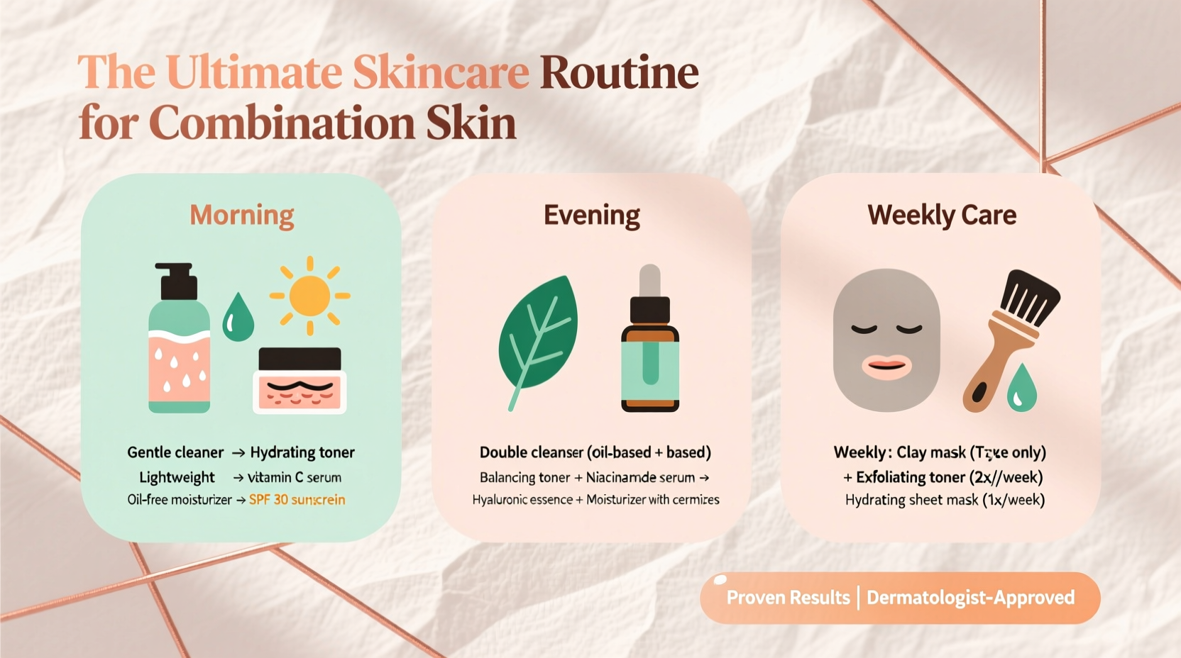 how to create a skincare routine for combination skin that works
