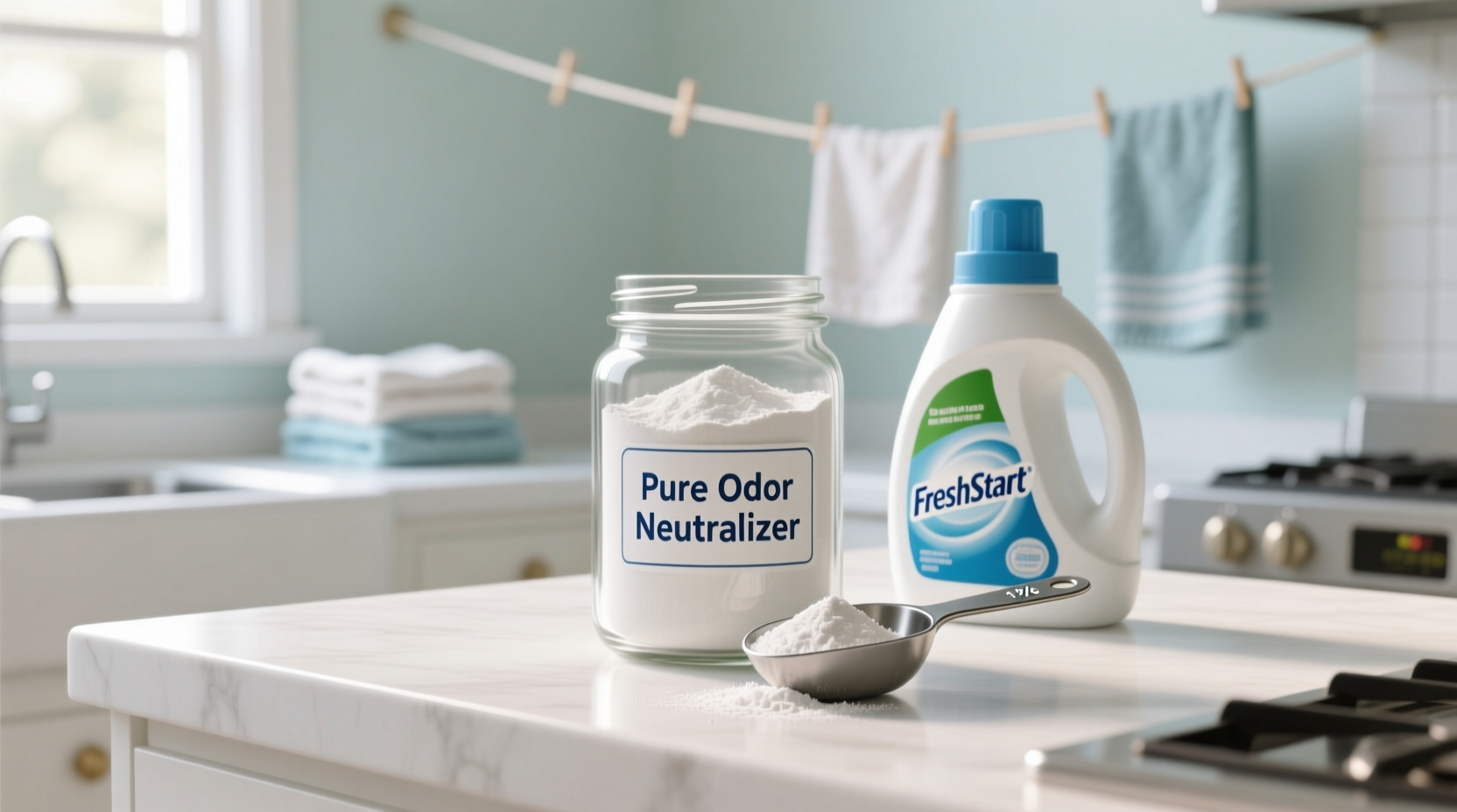 baking soda in laundry odor neutralizer or mask