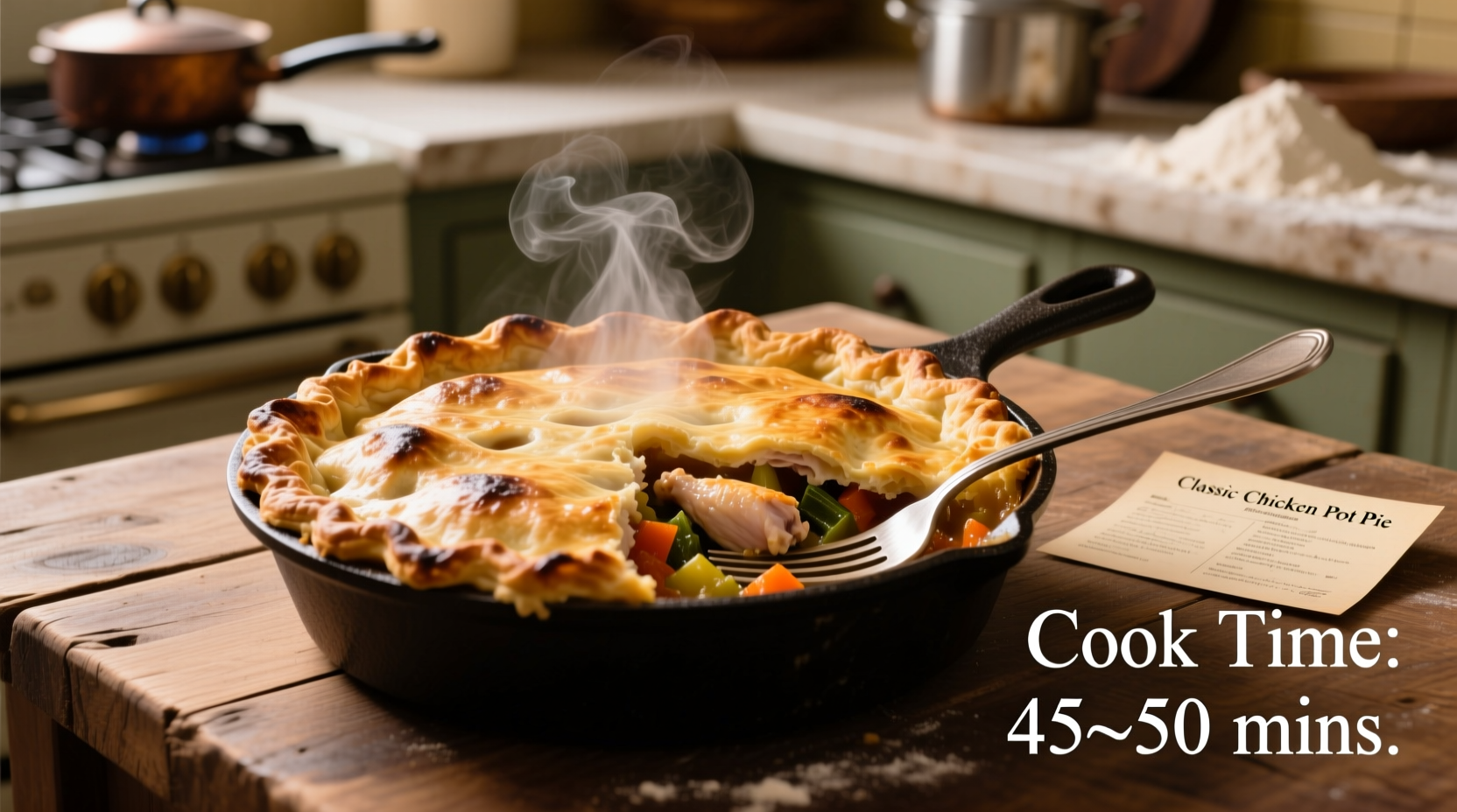 how long to cook chicken pot pie