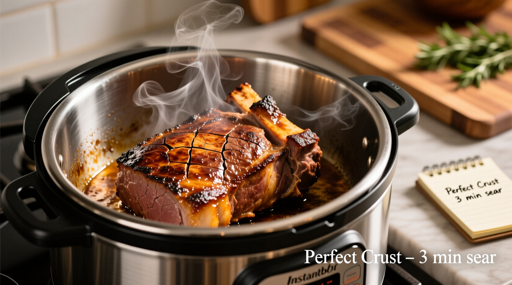 Searing beef roast in Instant Pot for perfect crust