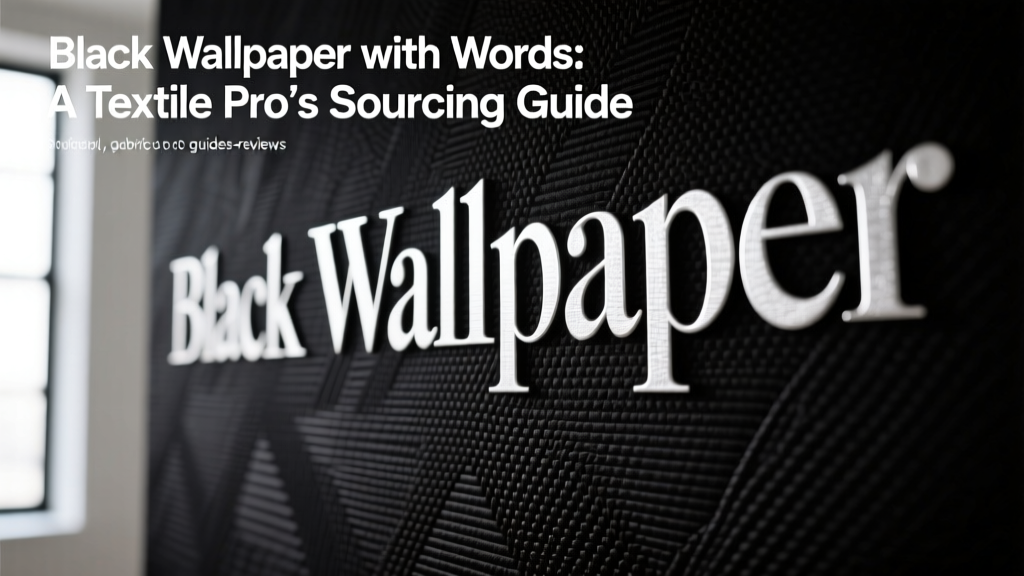 Black Wallpaper with Words: A Textile Pro’s Sourcing Guide