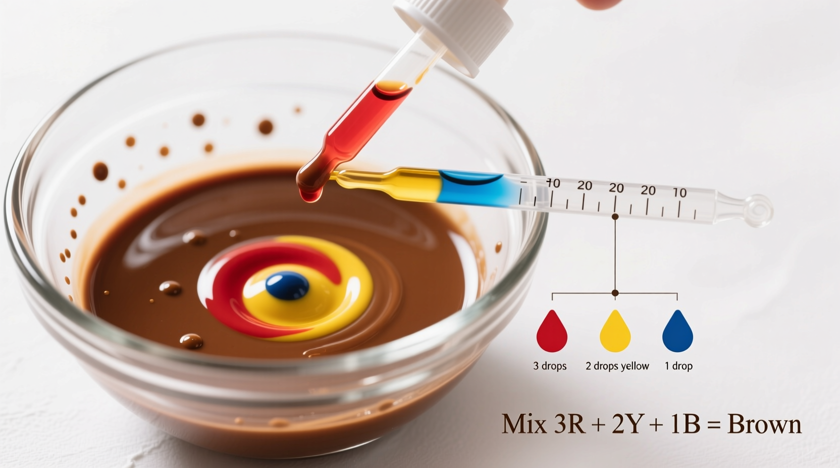 how do you make brown color with food coloring