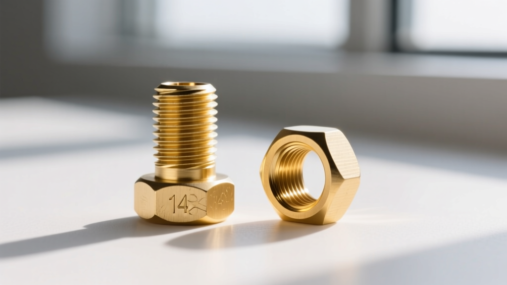 Macro view comparing an externally threaded post to a smooth internally threaded 14k gold post for small men