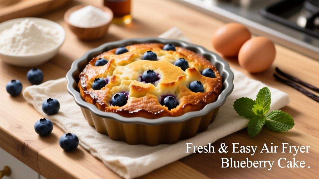 Air Fryer Blueberry Cake: Crispy-Edged, Moist & Easy