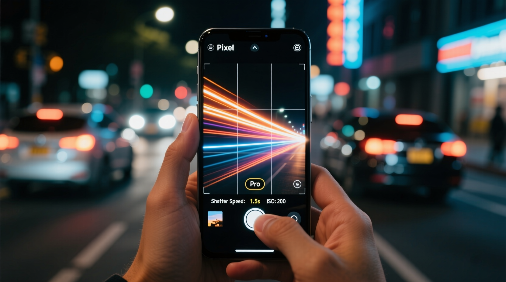 how to take light trail photos on your pixel phone