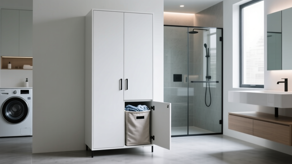 Tall Bathroom Cabinet with Laundry Hamper: Where to Buy