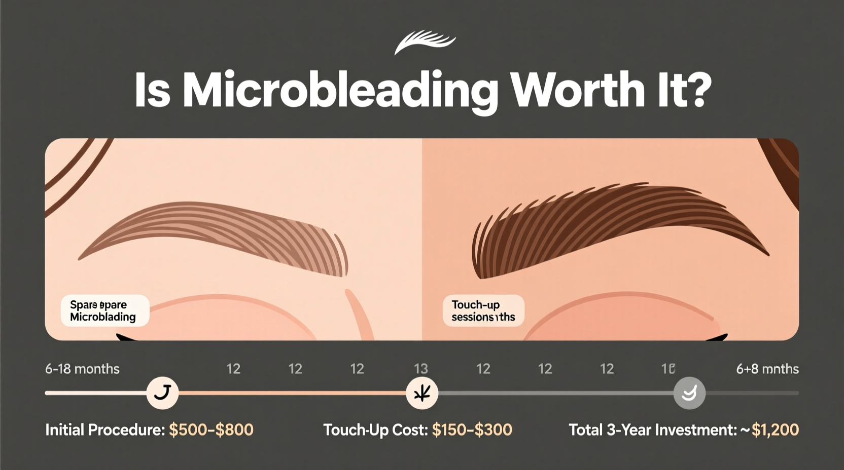 is microblading worth it for sparse eyebrows long term results and touch up costs