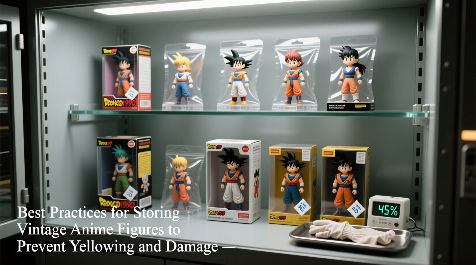 best practices for storing vintage anime figures to prevent yellowing and damage
