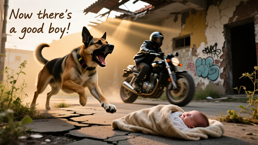 Now There’s a Good Boy! Hero Dog's Frantic Barks Lead Biker to an Abandoned Baby
