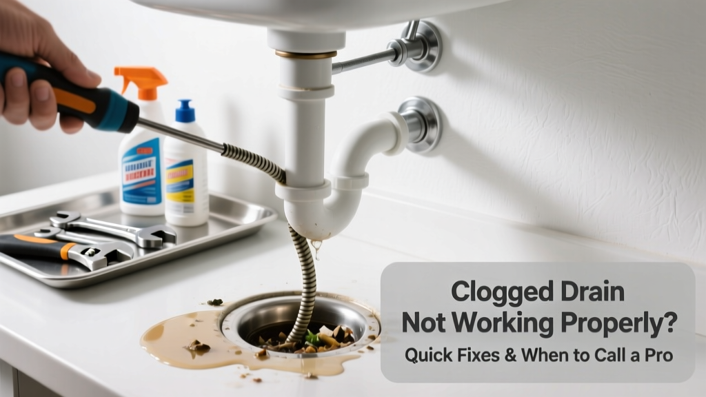 Clogged Drain Not Working Properly: Quick Fixes & When to Call a Pro