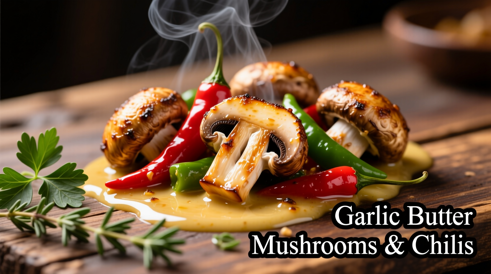 Perfect Garlic Butter Mushrooms with Chilis Recipe