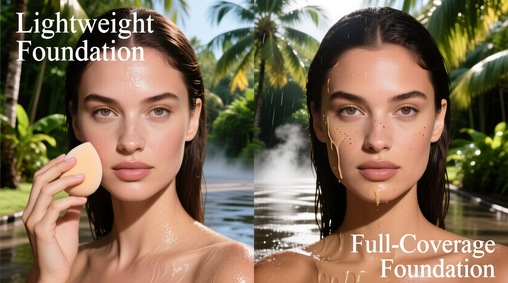 lightweight foundation vs full coverage which works better in humid climates