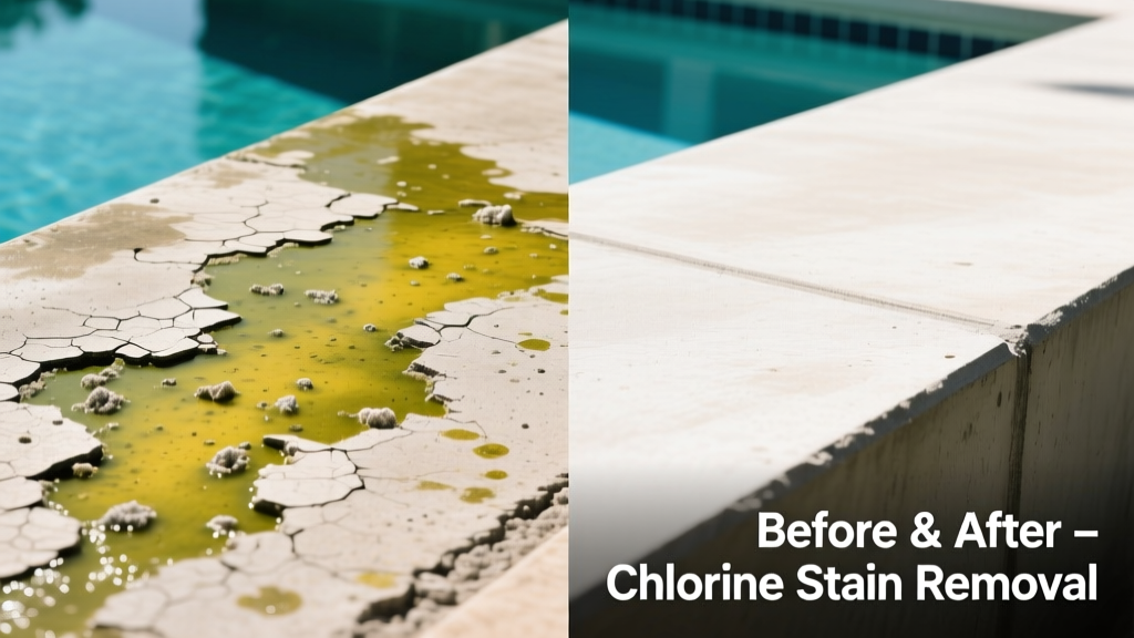 How to Remove Pool Chlorine Stains from Concrete