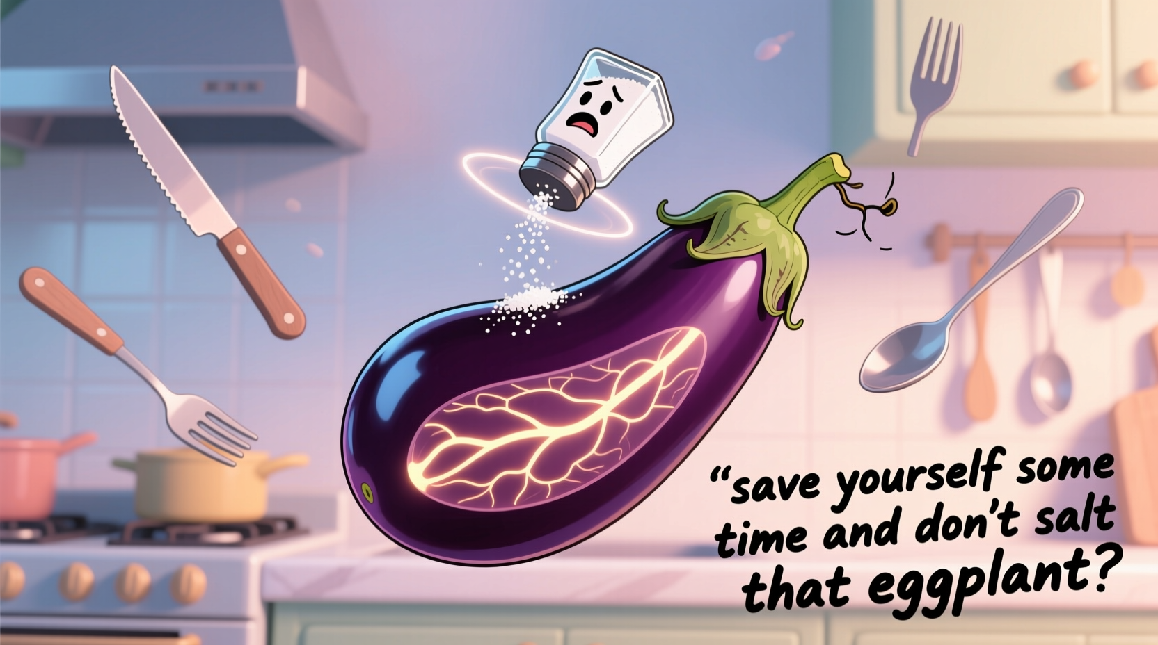 save yourself some time and dont salt that eggplant