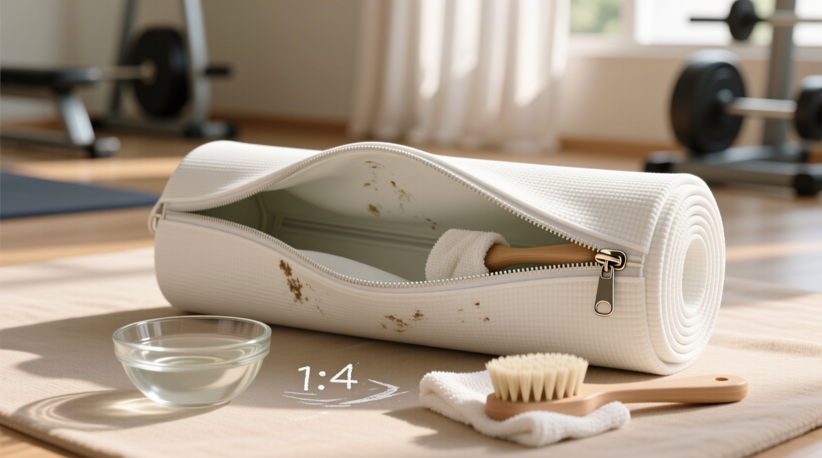 how to clean a yoga mat bag safely