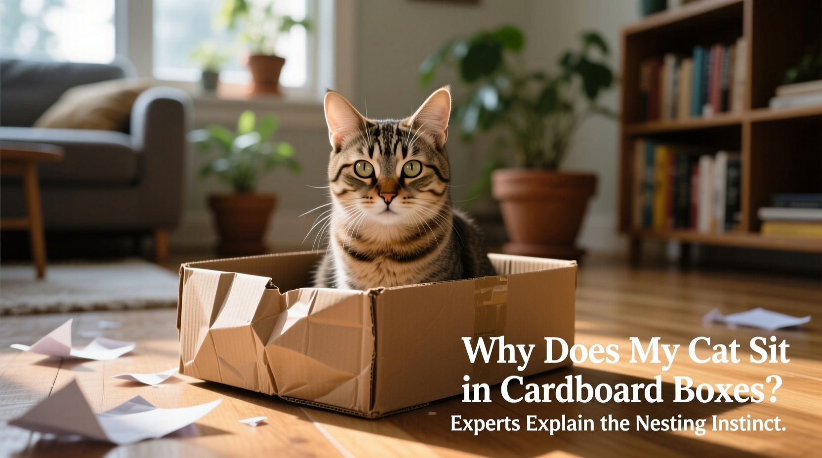 why does my cat sit in cardboard boxes experts explain the nesting instinct