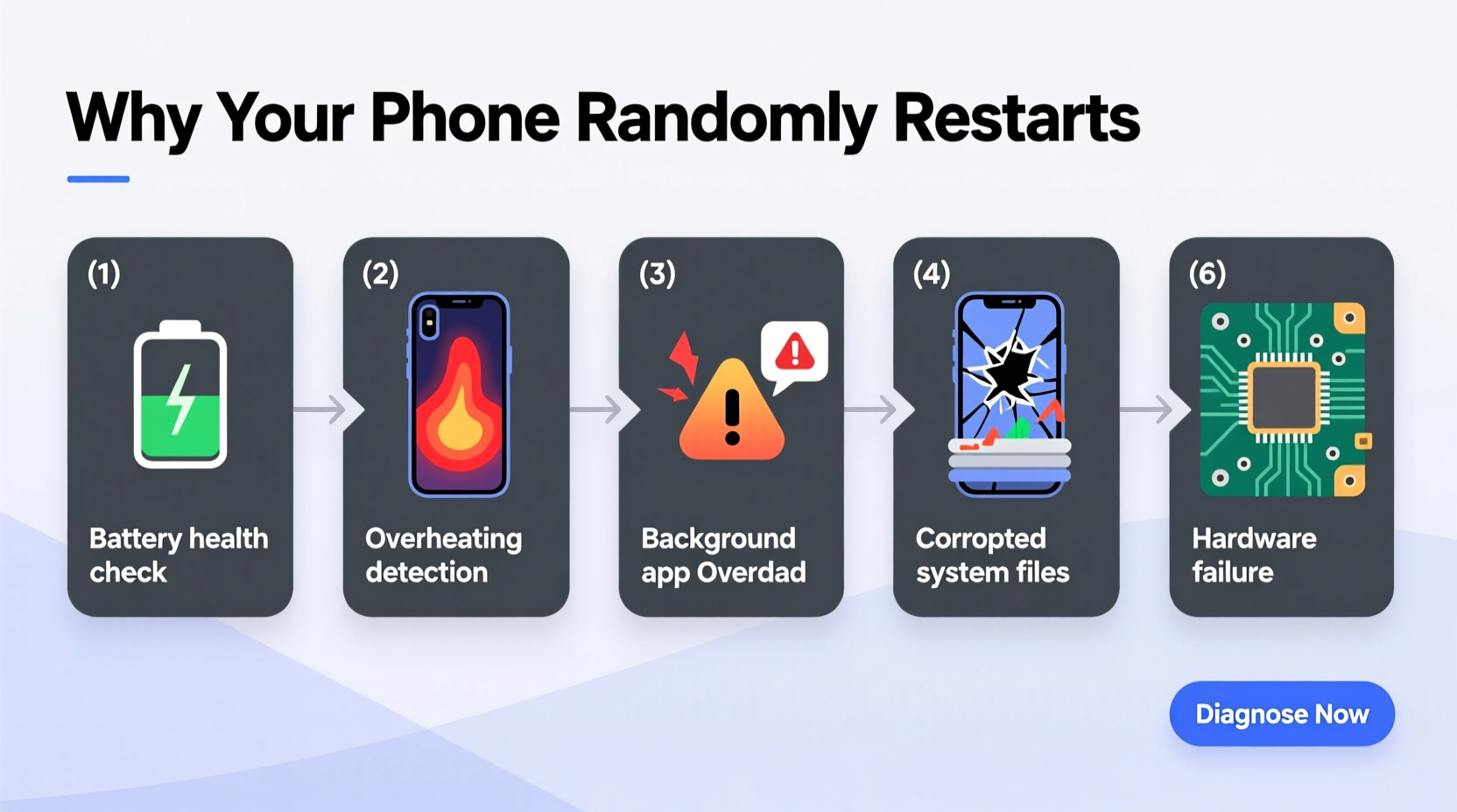 why does my phone randomly restart and how to diagnose the real cause
