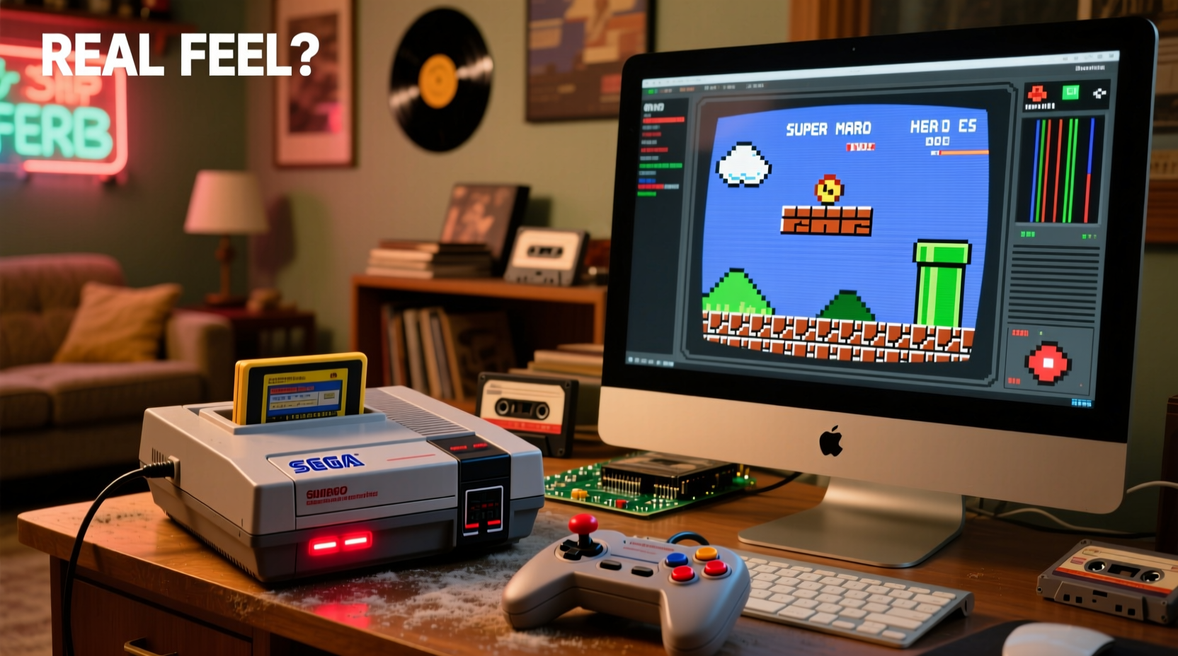 retro gaming console vs emulator on pc which gives the real feel
