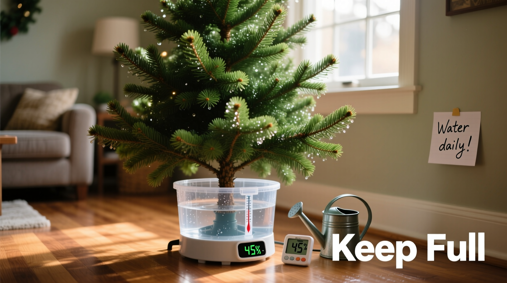 how to prevent your real christmas tree from drying out too fast