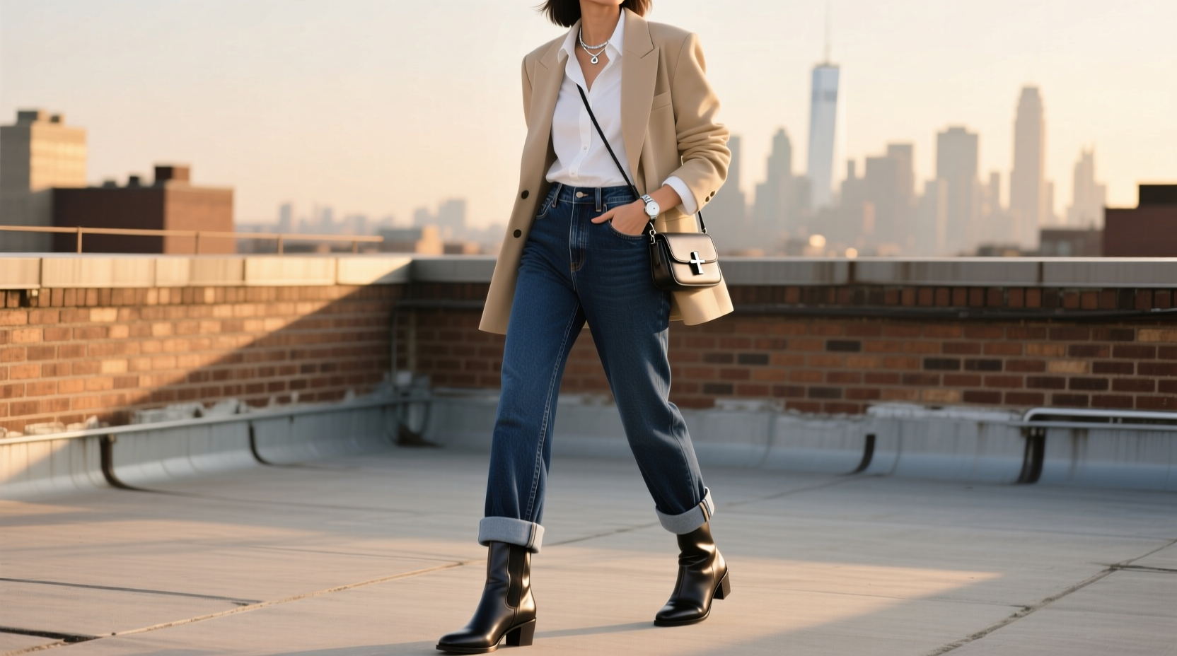 how to pair ankle boots with jeans for a polished casual outfit