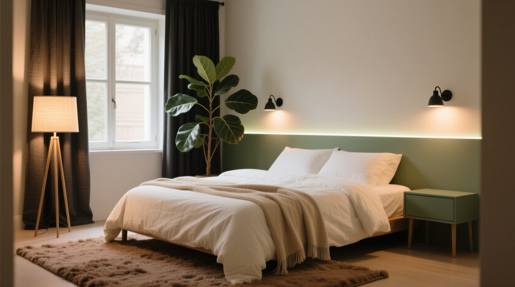 how to create a calming bedroom vibe with lighting and textiles step by step