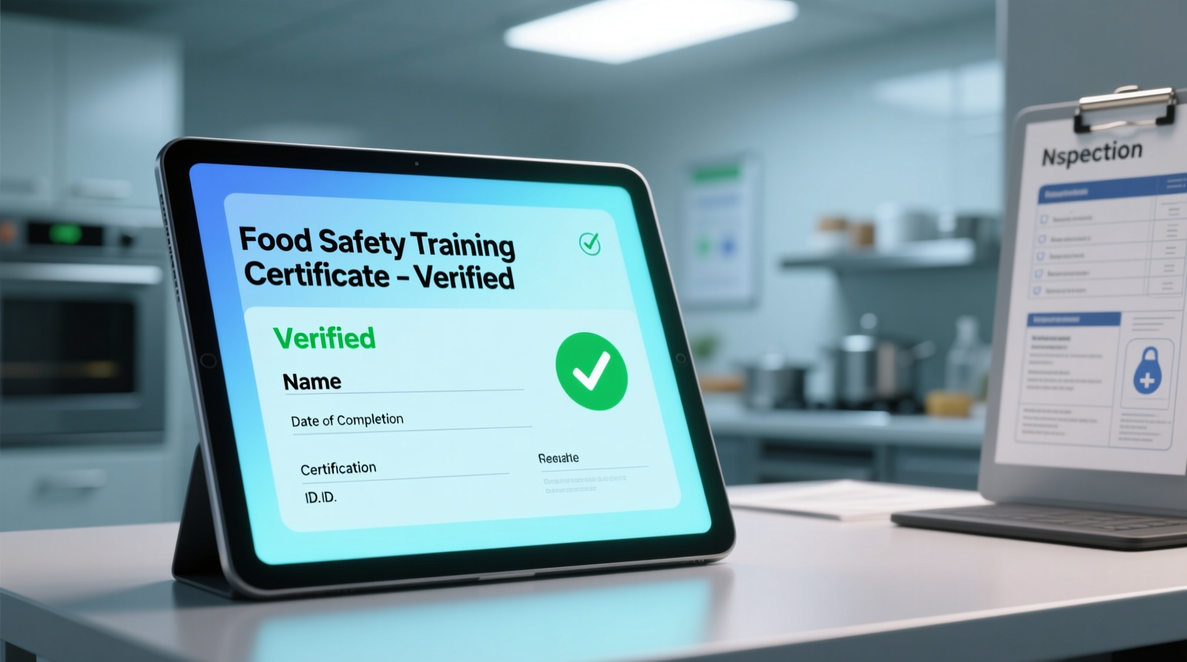 Food safety training certificate verification process