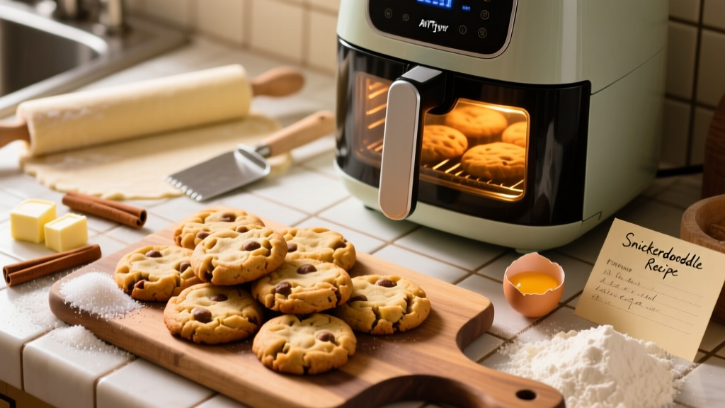 Air Fryer Snickerdoodle Cookies (Crispy & Healthier!)