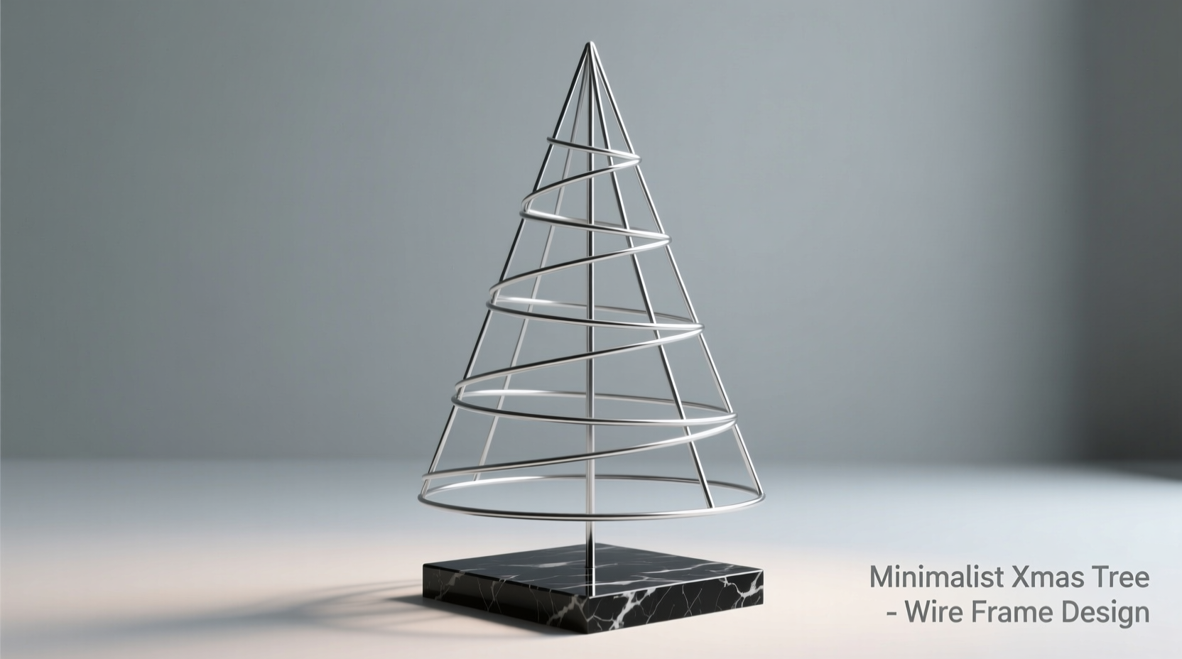 how to make a minimalist christmas tree using only geometric wire frames
