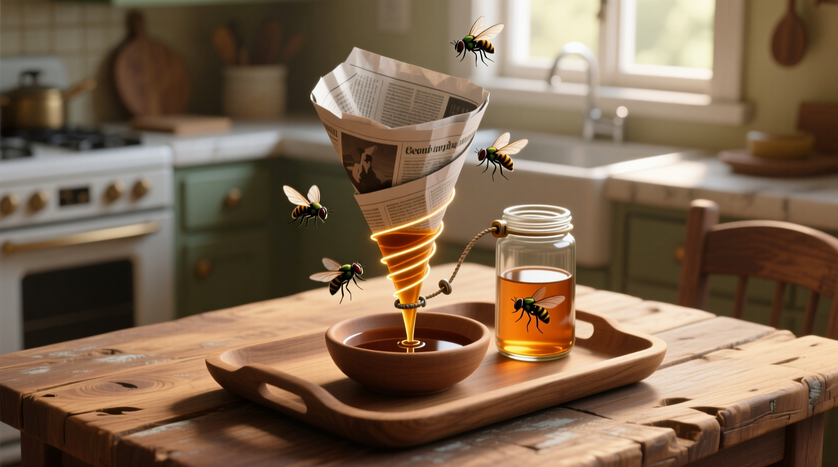 get rid of flies with a diy fly trap