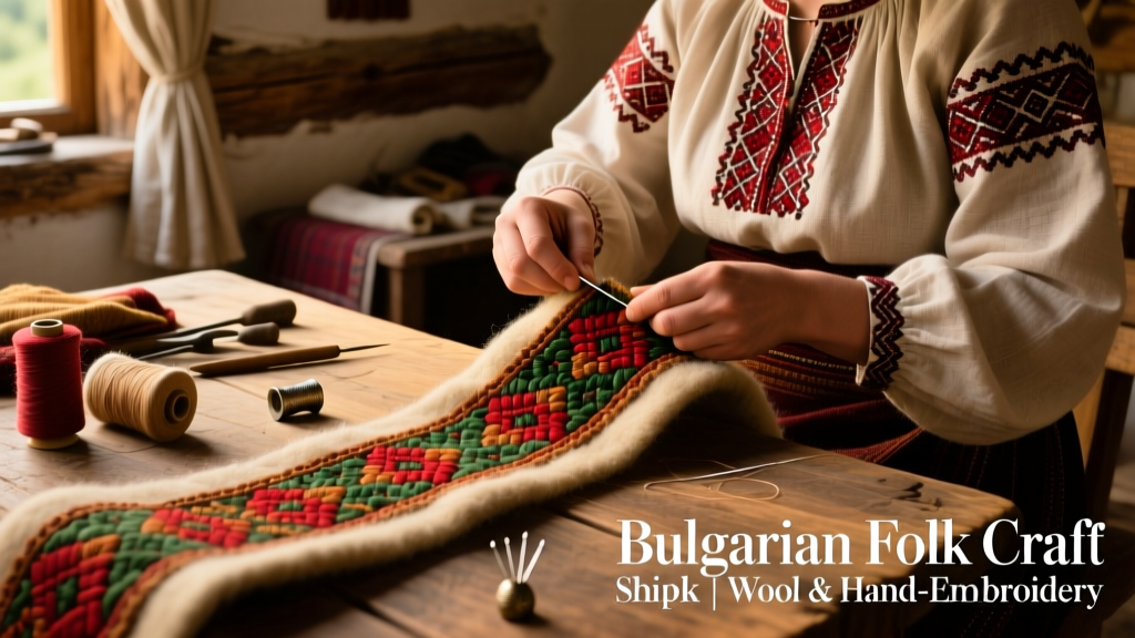 Bulgarian Shipka Wool Felting And Embroidered Sash Belt Making