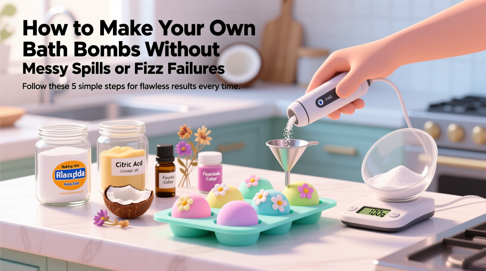 how to make your own bath bombs without messy spills or fizz failures