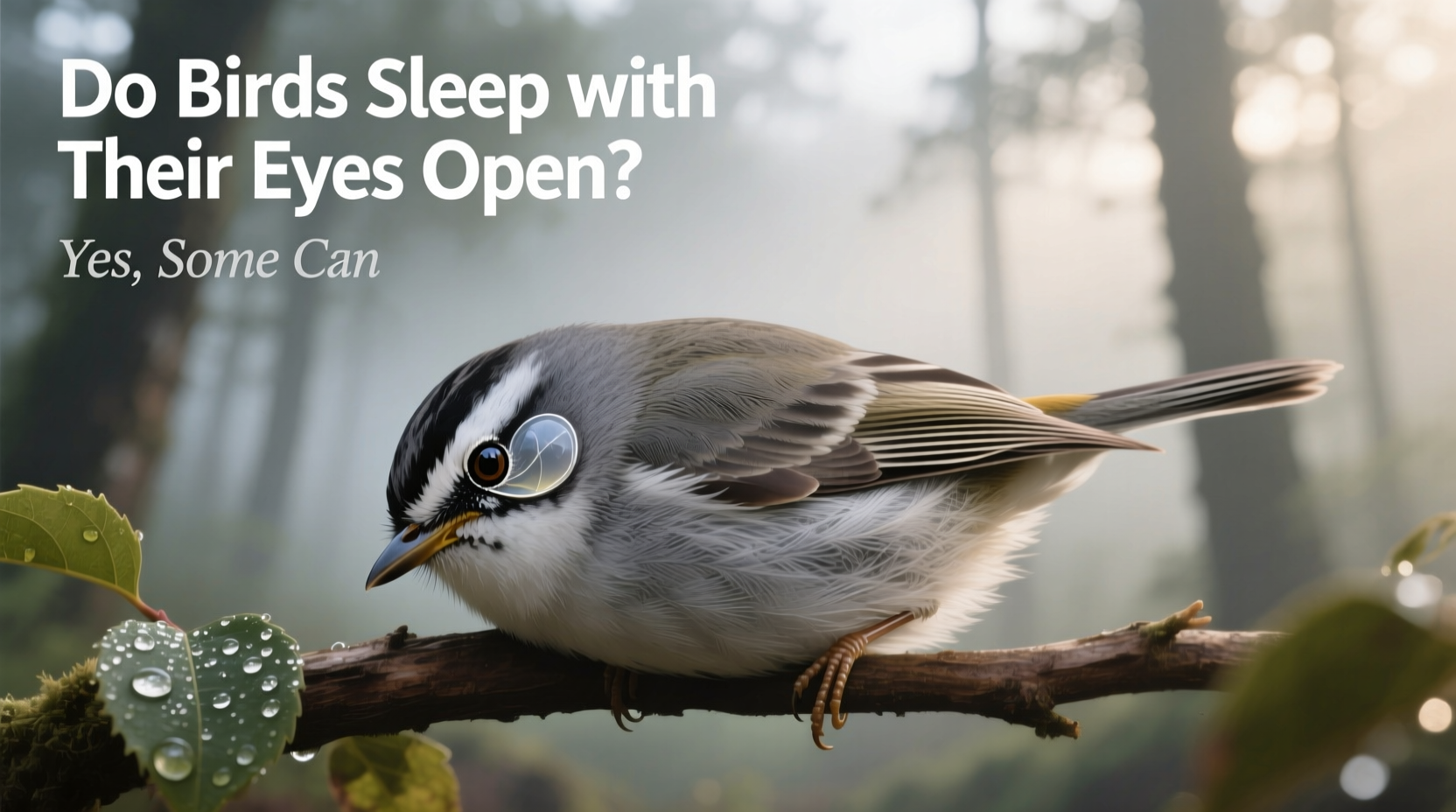 do birds sleep with their eyes open