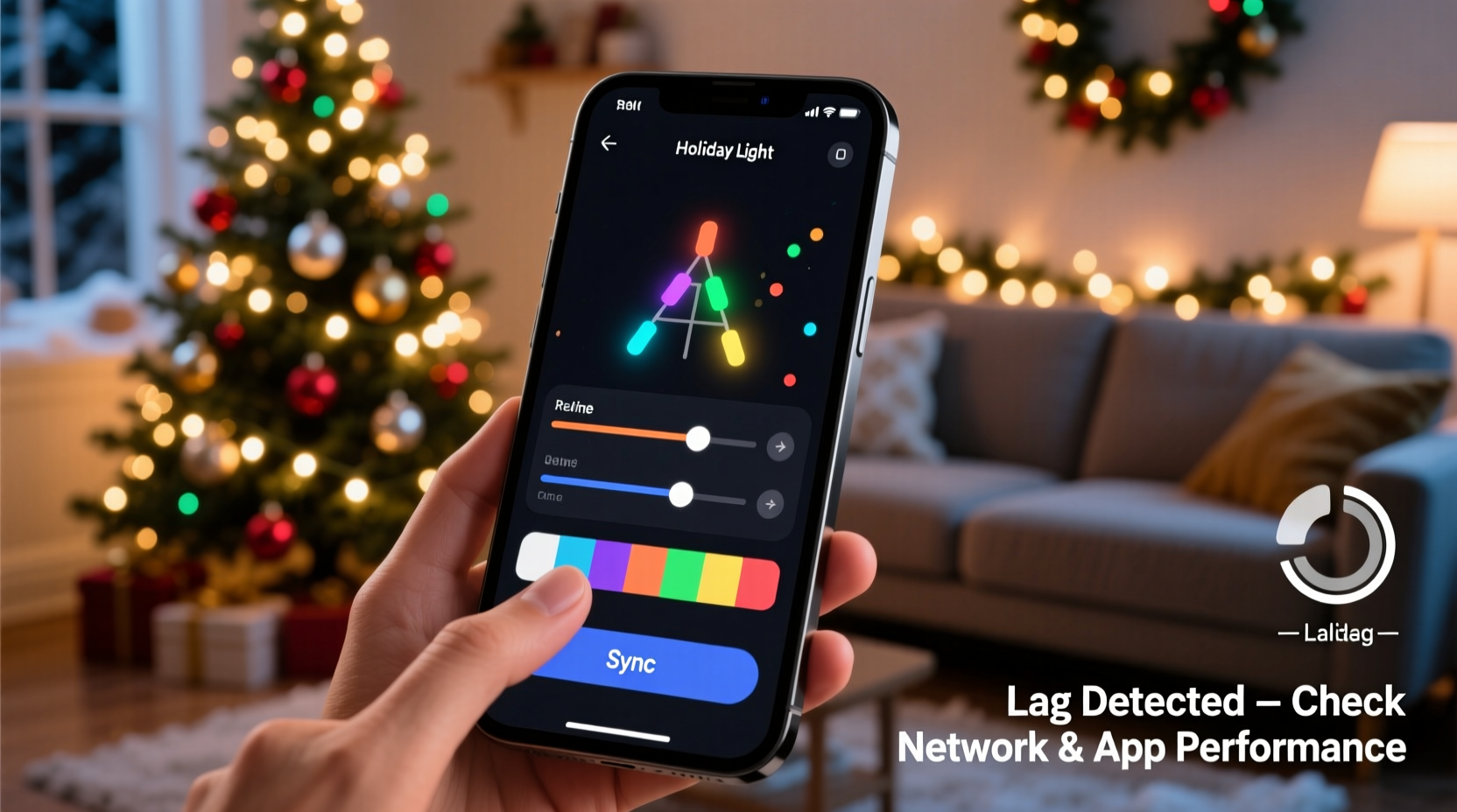 why does my phone lag when controlling holiday light animations