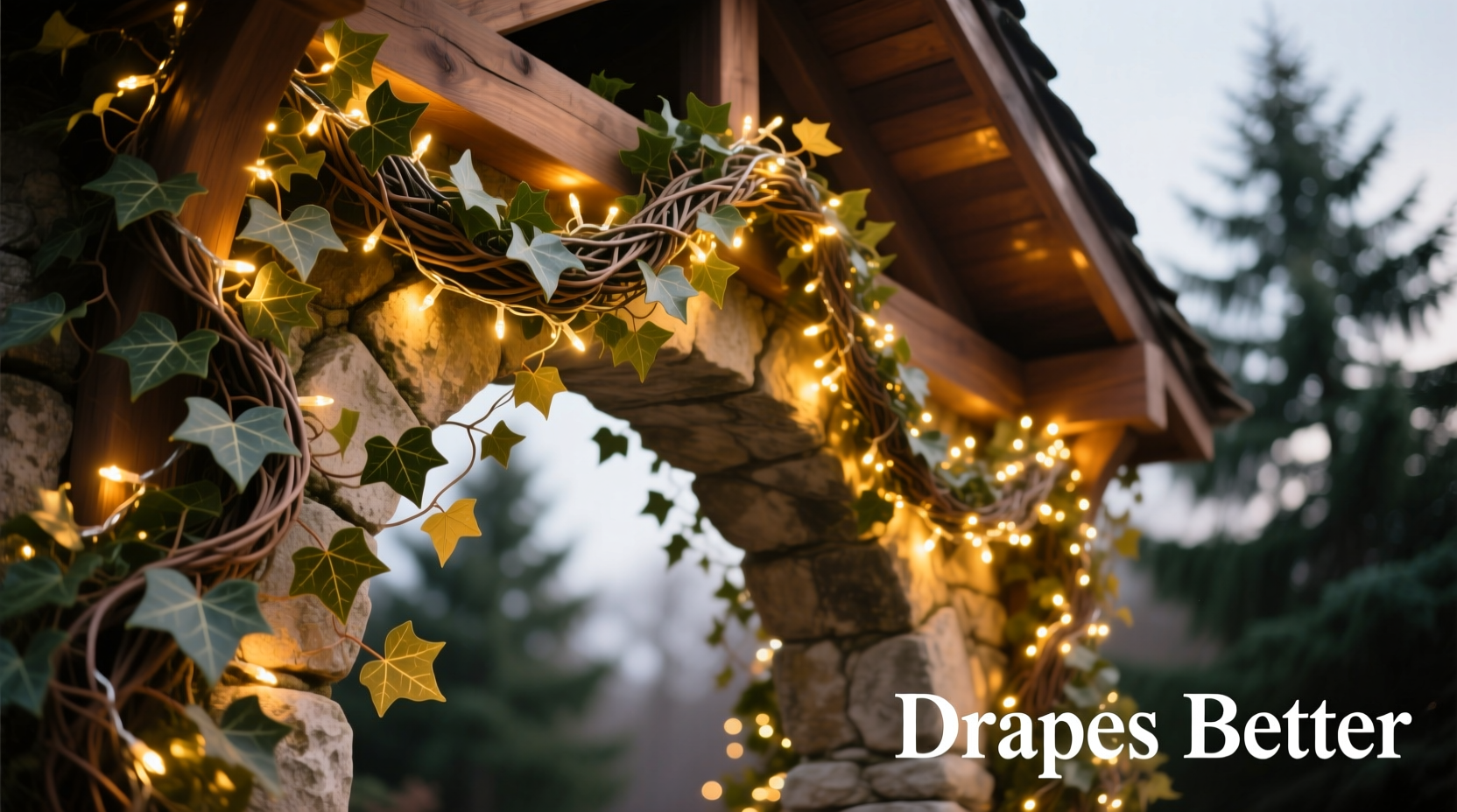 lighted christmas garlands vs wired ivy which drapes better