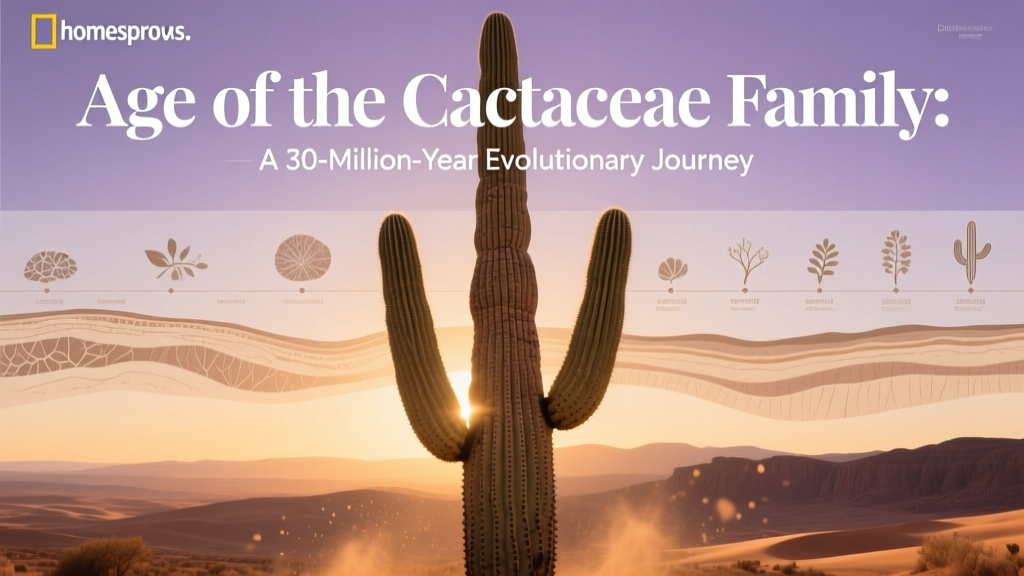 Age of the Cactaceae Family: A 30-Million-Year Evolutionary Journey