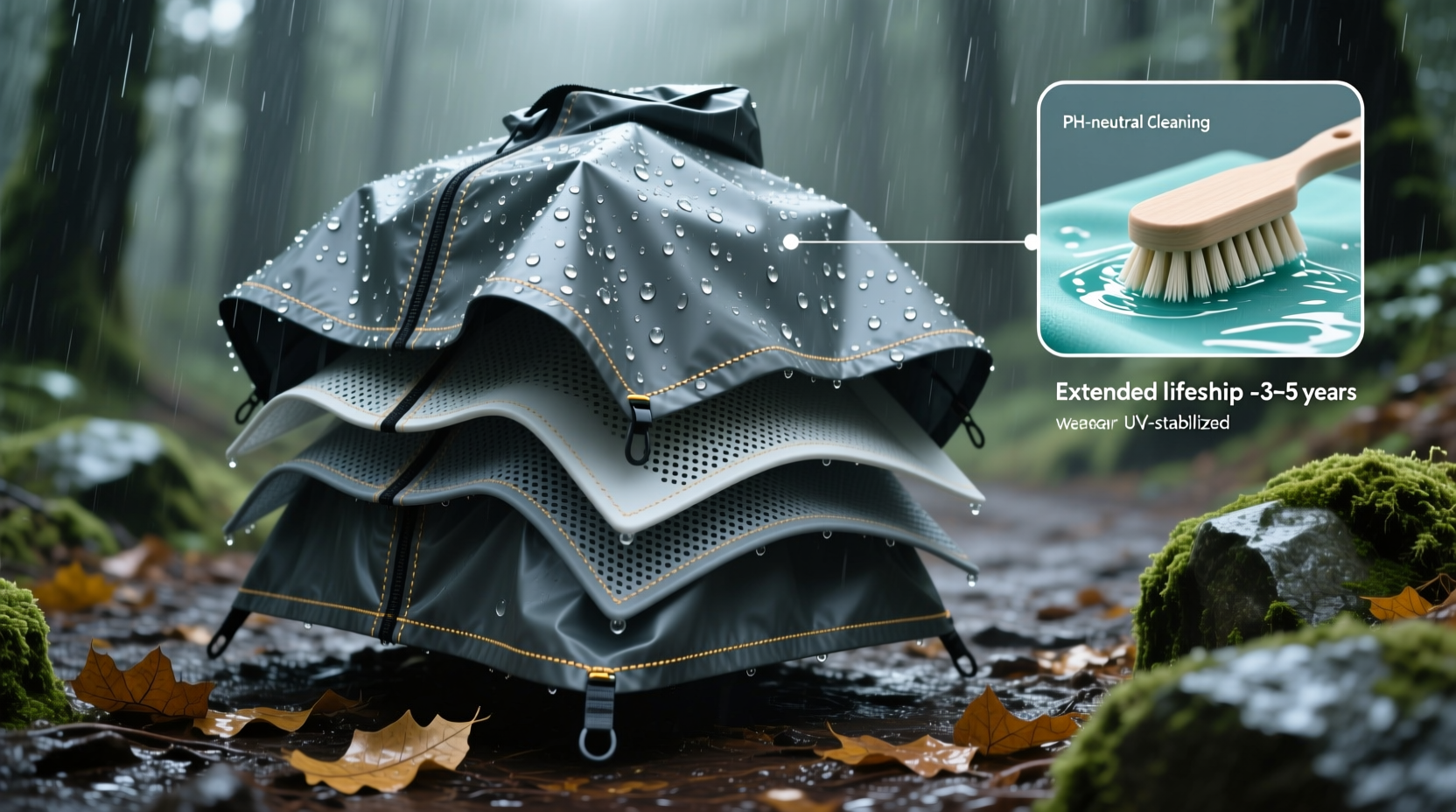 how to clean nylon rain covers safely