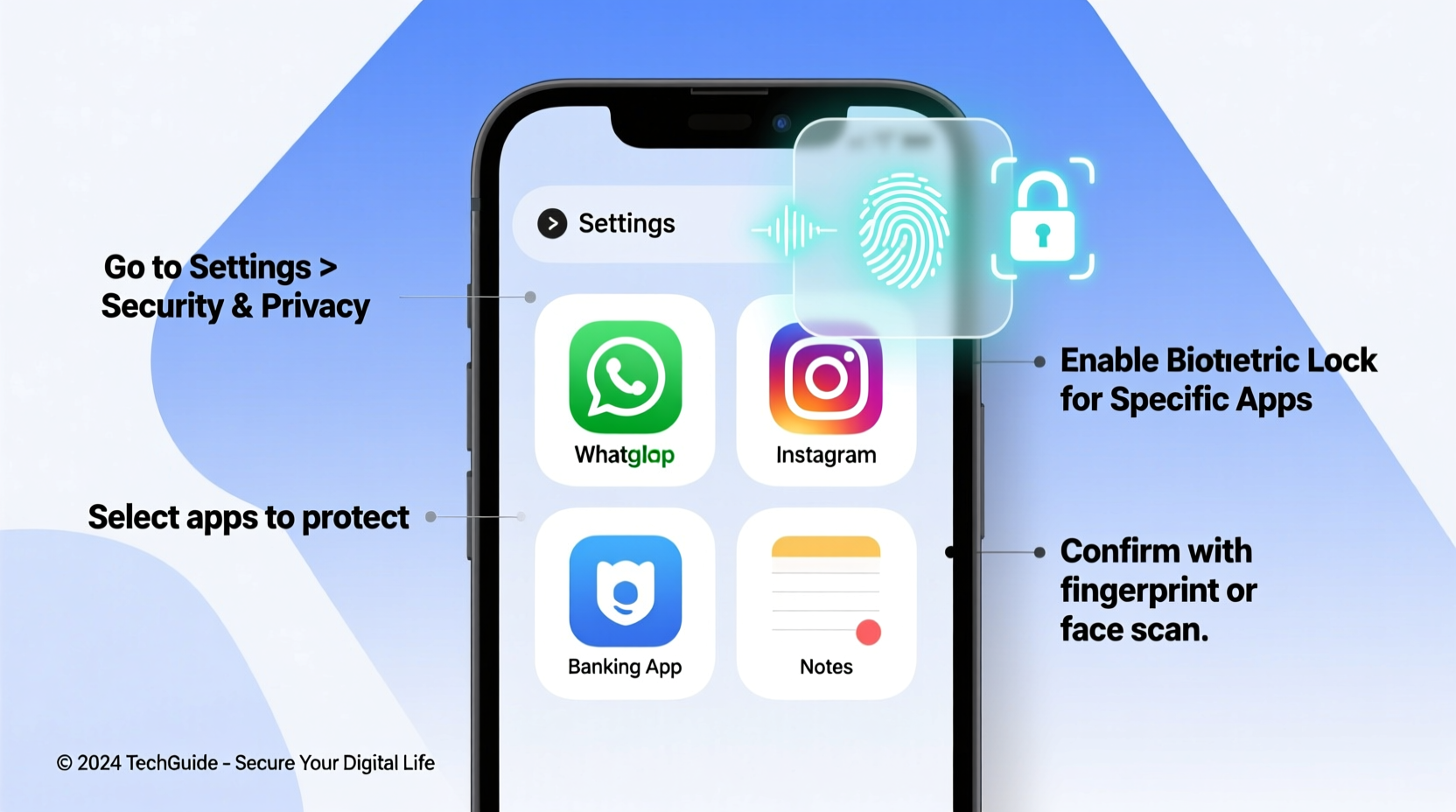 how to lock specific apps on your phone with biometric security