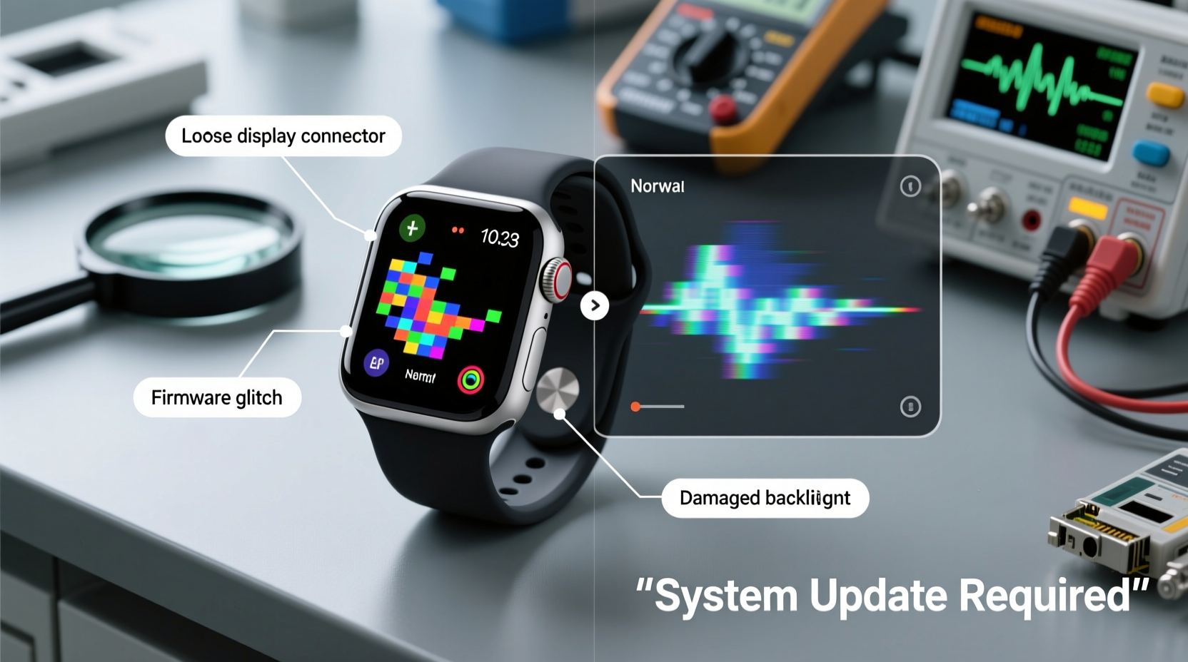 why is my smartwatch screen flickering potential hardware and software issues