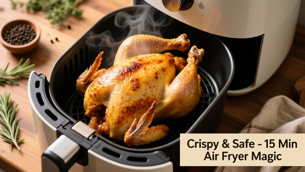 Frozen Whole Chicken in Air Fryer: Crispy & Safe