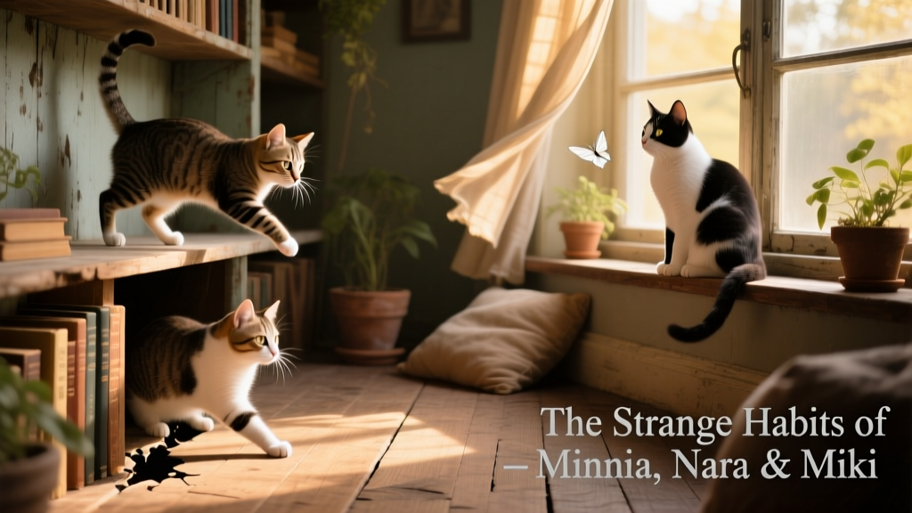 Cats And Their Strange Habits: Exploring Minnie, Nara & Miki’s Quirks