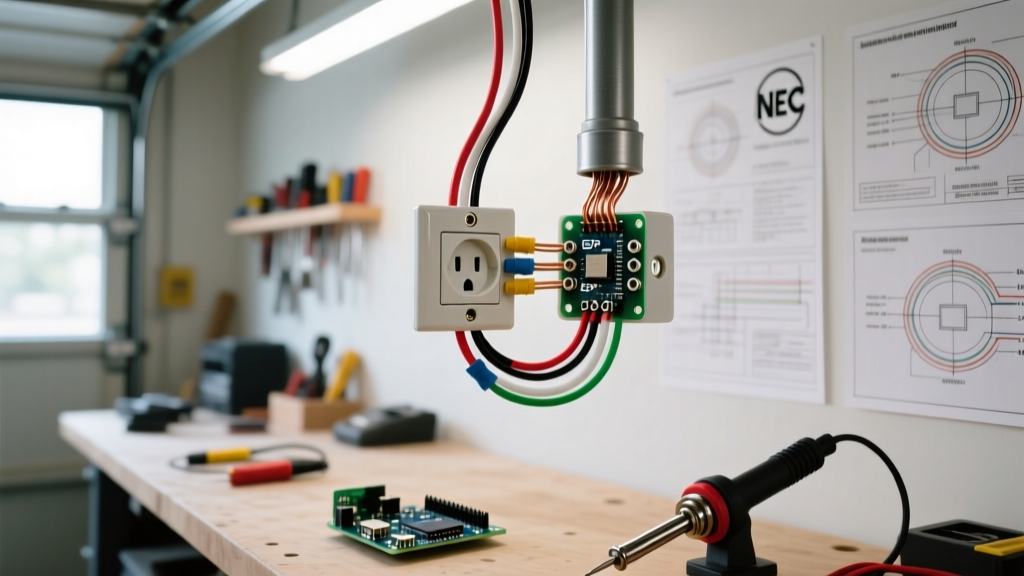 How to Wire a Hanging Electrical Outlet for Garage Drops