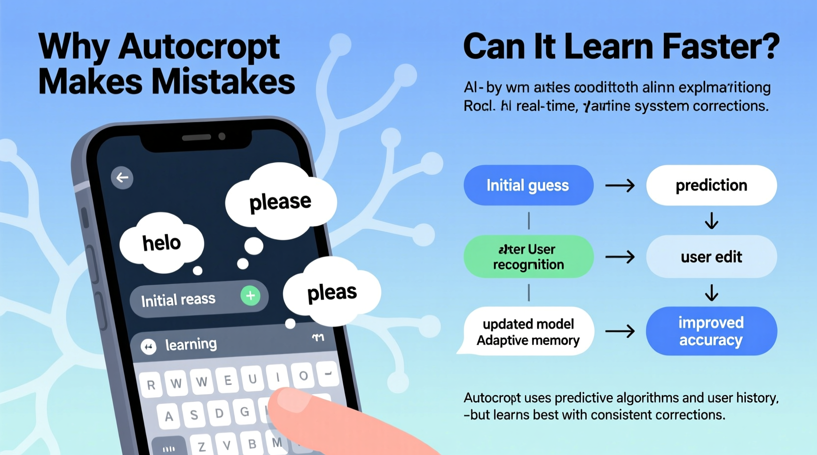 why does my phone autocorrect words incorrectly and can it learn faster