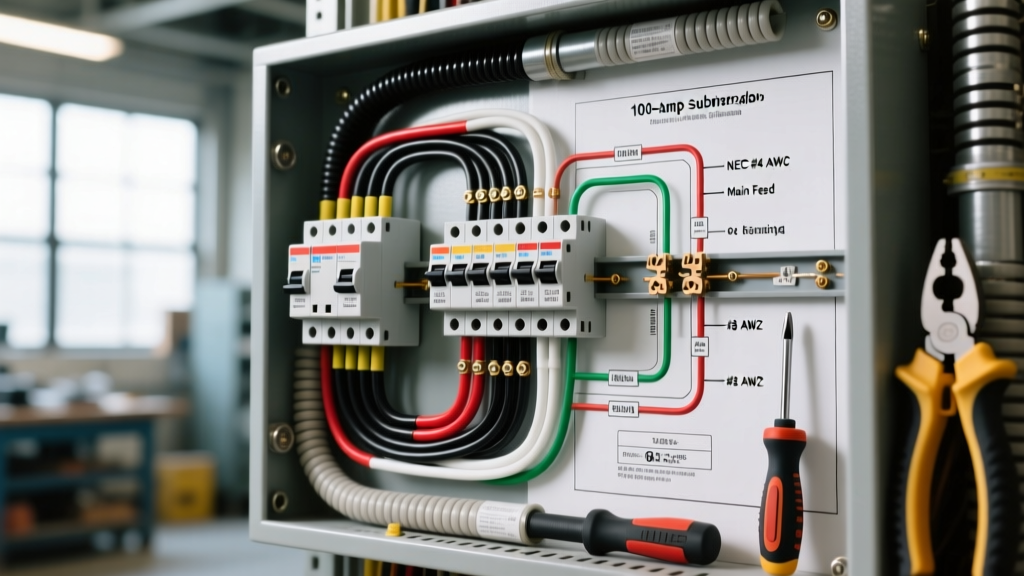 NEC Code Guide: Wiring Diagram for a 100 Amp Subpanel