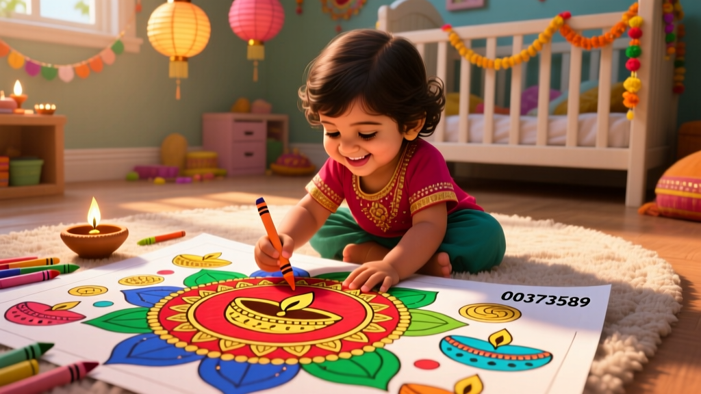 Diwali Themed Coloring Pages: Developmentally Appropriate Activities for Toddlers and Preschoolers