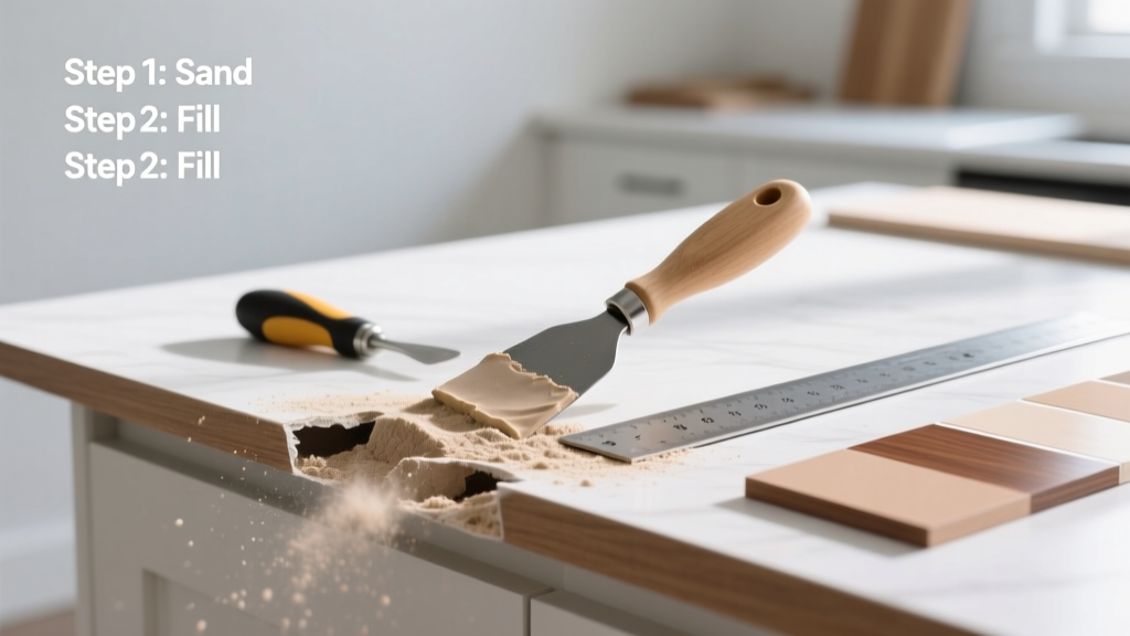 How to Repair a Laminate Countertop at Home