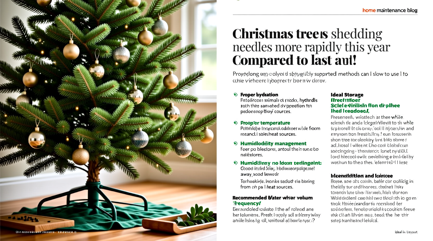 why does my christmas tree shed needles faster than last year and how to slow it down