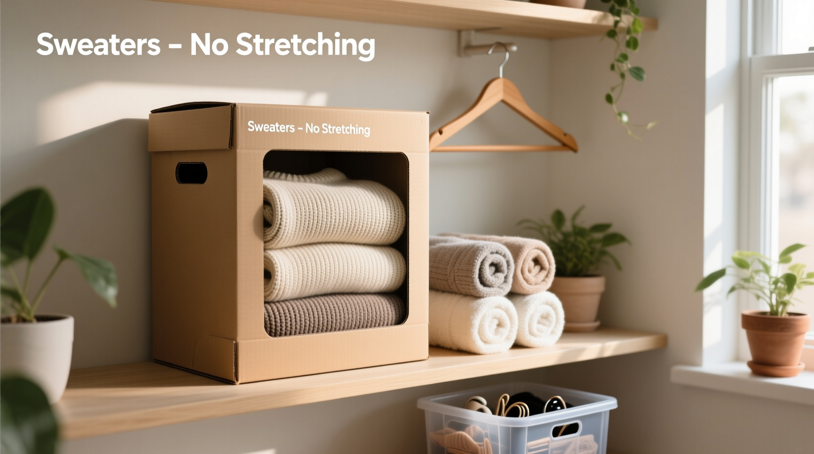closet organization tips store knitwear without stretching